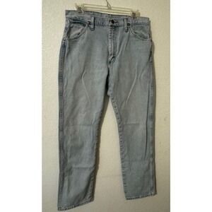 Wrangler Mens Light Wash Straight‎ Leg Denim Jeans Size 32 x 32
